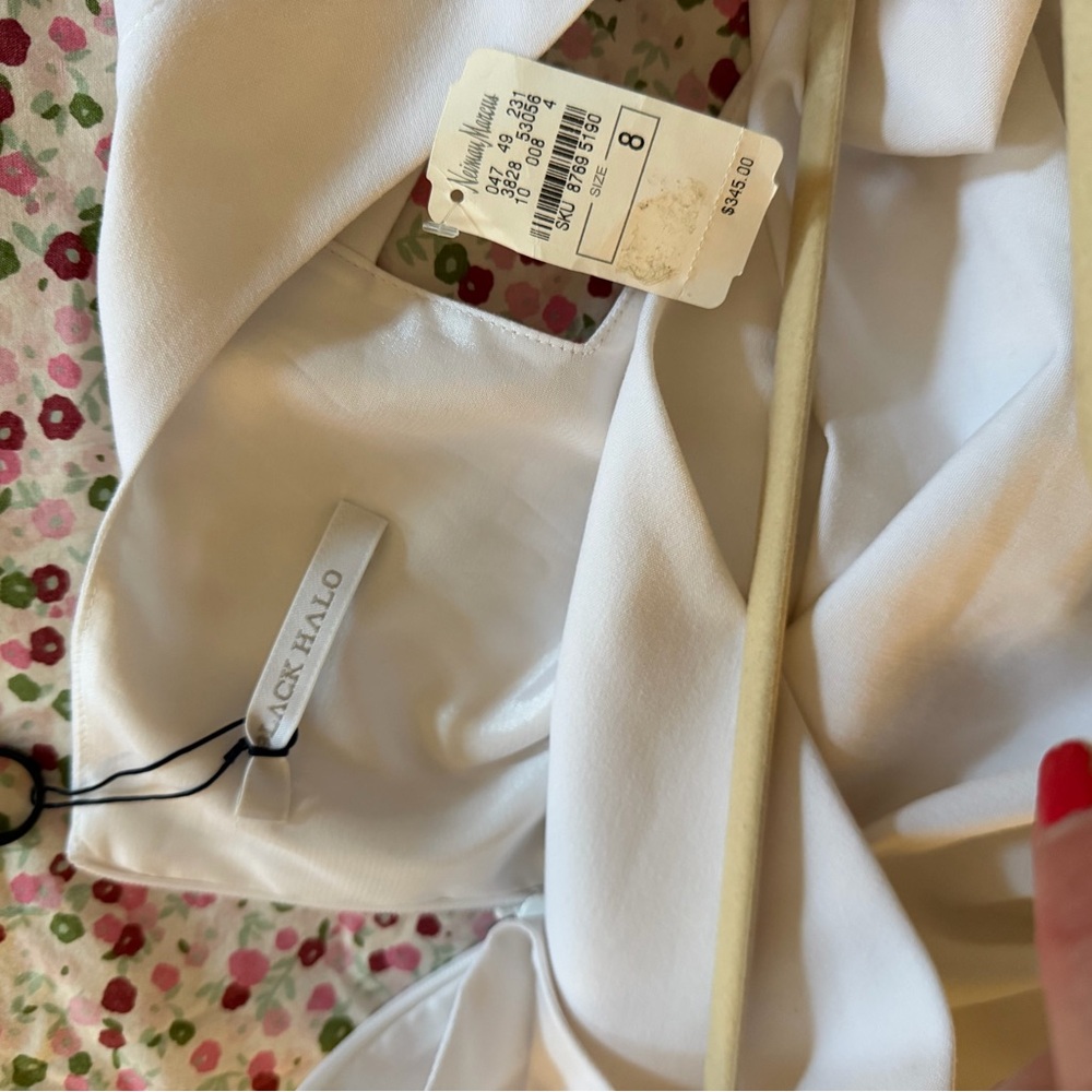 Black Halo Jackie O dress size 8 in white new with tags - Picture 6 of 7